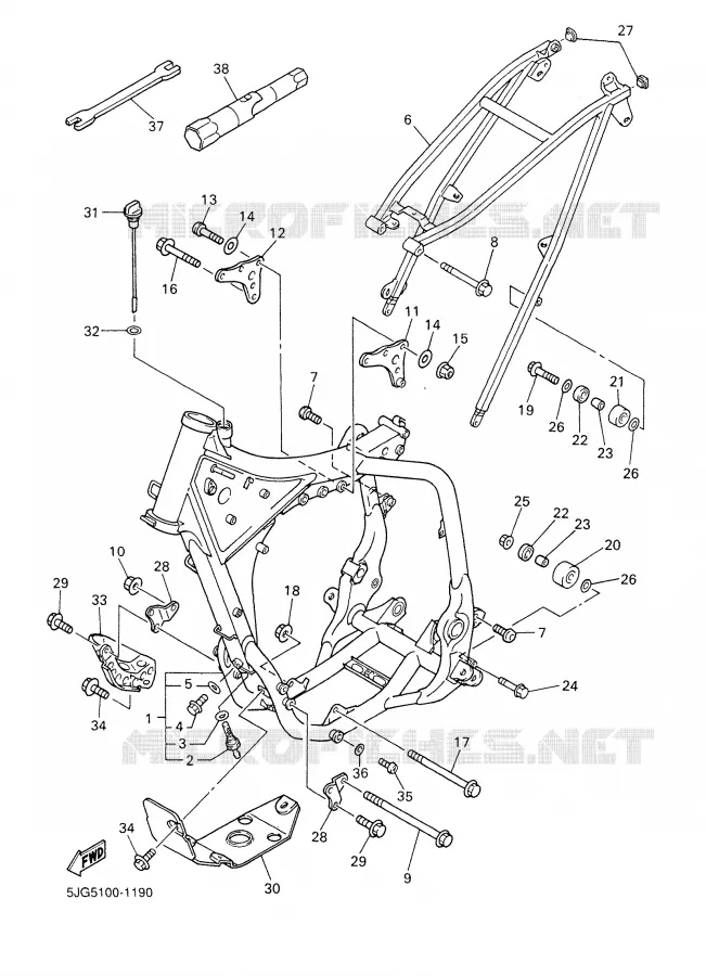FRAME Yamaha MOTO 426 2001 YZF  YZ426F