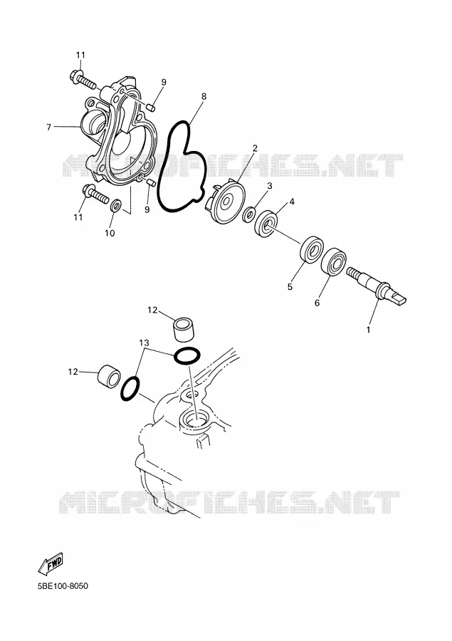 WATERPUMP / HOSES Yamaha MOTO 426 2001 YZF  YZ426F