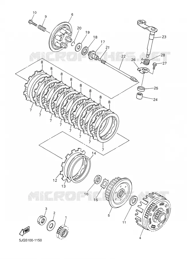 STARTER CLUTCH Yamaha MOTO 426 2002 YZF  YZ426F