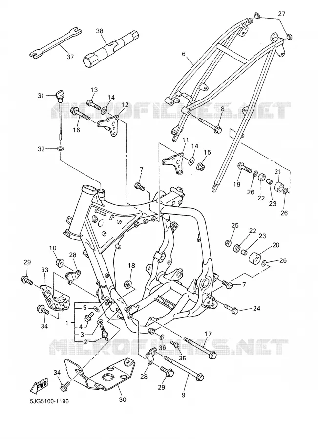 FRAME Yamaha MOTO 426 2002 YZF  YZ426F