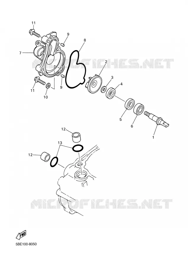 WATERPUMP / HOSES Yamaha MOTO 426 2001 YZF  YZ426FN