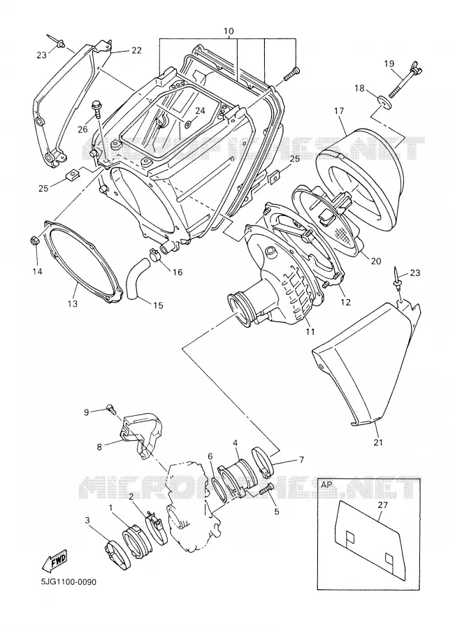 INTAKE Yamaha MOTO 426 2001 YZF  YZ426FN