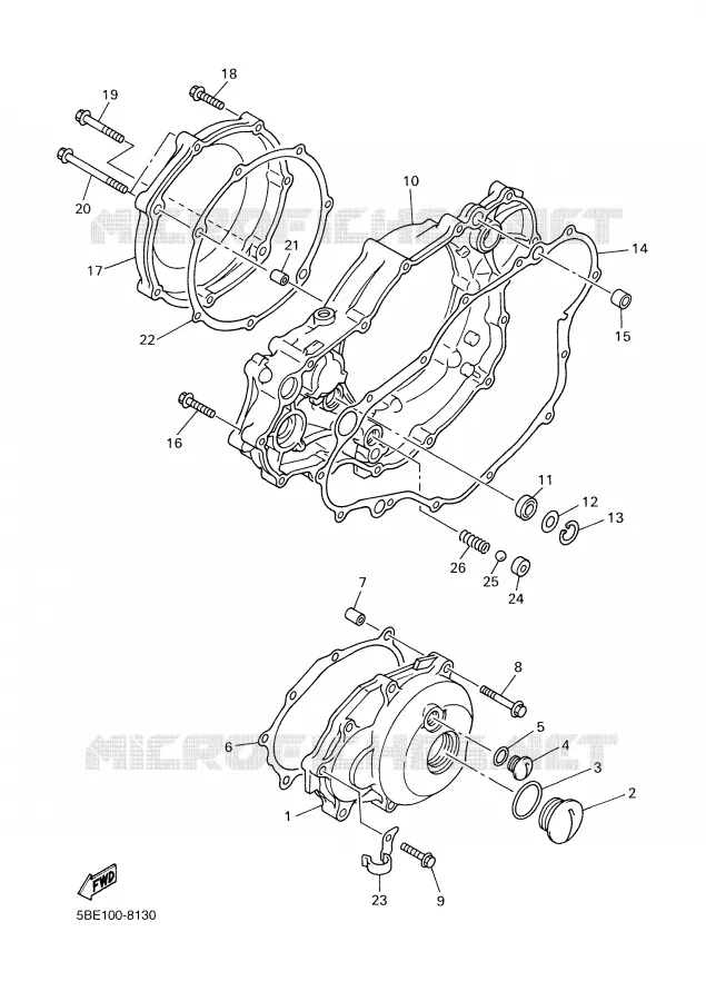 COVER - ENGINE 1 Yamaha MOTO 426 2001 YZF  YZ426FN