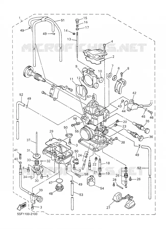 CARBURETOR Yamaha MOTO 426 2002 YZF  YZ426FP