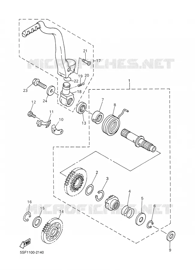 STARTER MOTOR Yamaha MOTO 426 2002 YZF  YZ426FP