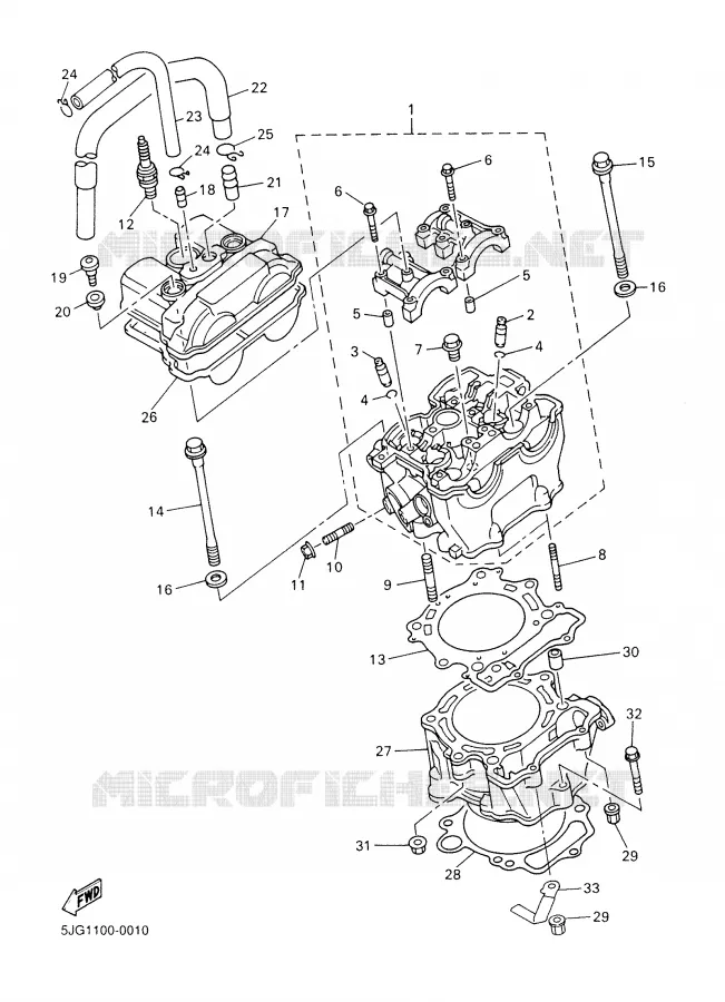 CYLINDER Yamaha MOTO 426 2002 YZF  YZ426FP
