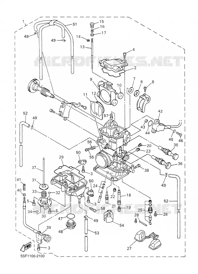CARBURETOR Yamaha MOTO 426 2002 YZF  YZ426FP