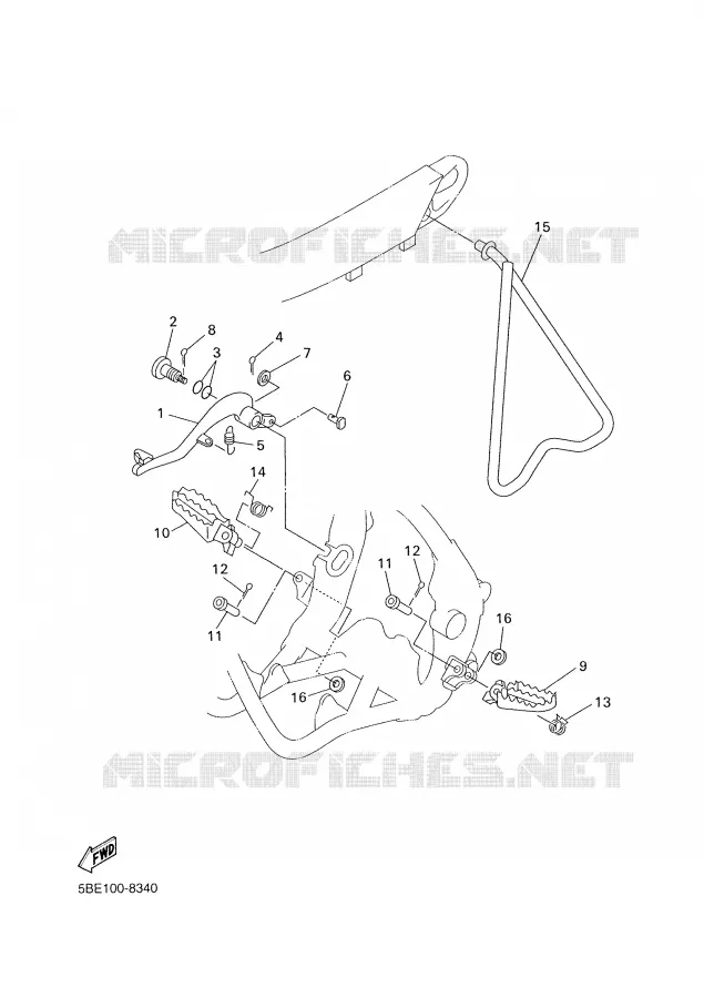 STAND / FOOTREST Yamaha MOTO 426 2002 YZF  YZ426FP
