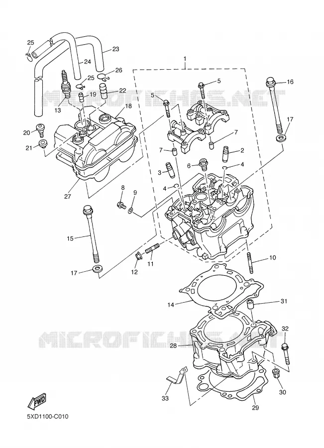 CYLINDER Yamaha MOTO 450 2004 YZF  YZ450F