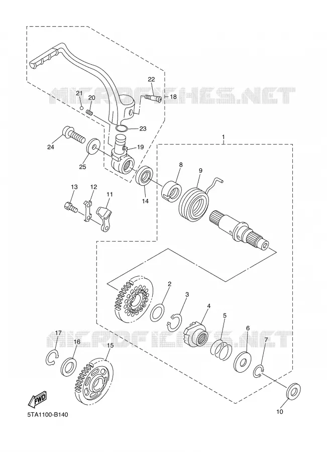 STARTER MOTOR Yamaha MOTO 450 2004 YZF  YZ450F