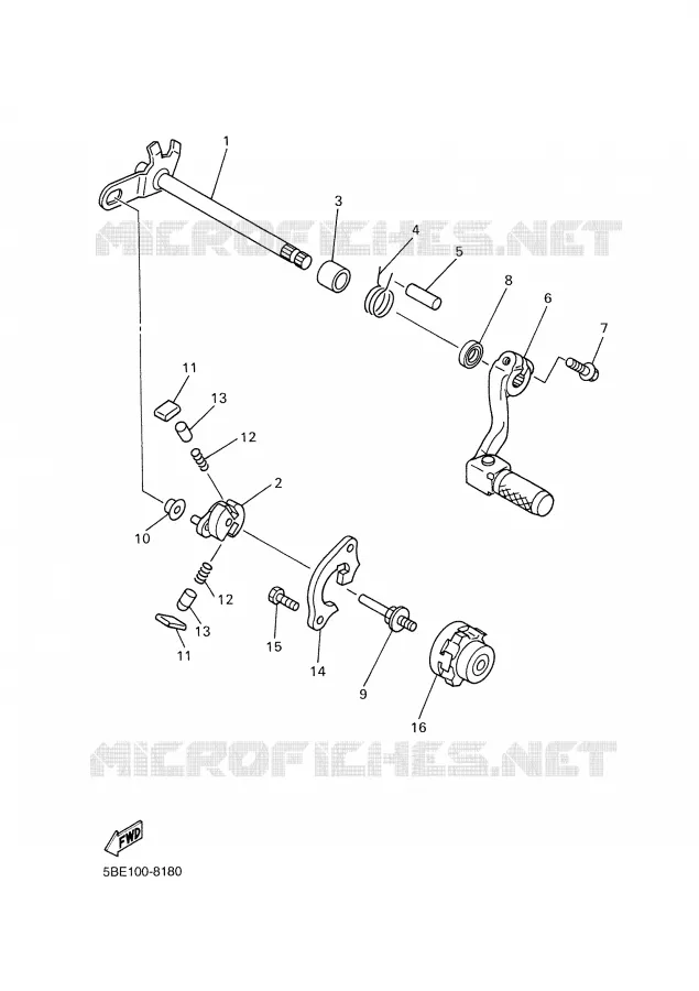 GEAR SHIFT SHAFT / LEVER Yamaha MOTO 450 2004 YZF  YZ450F