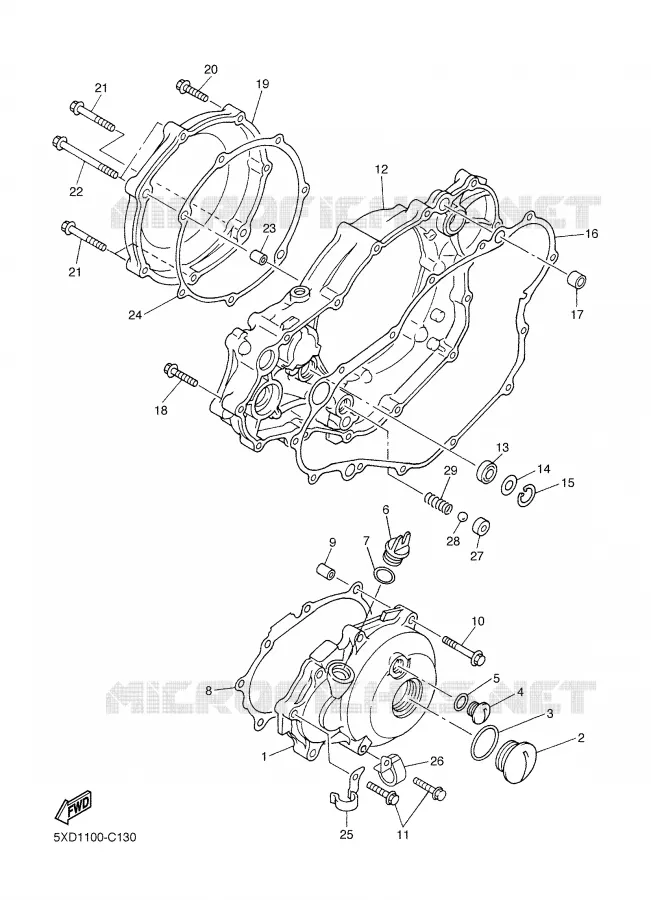 COVER - ENGINE 1 Yamaha MOTO 450 2004 YZF  YZ450F