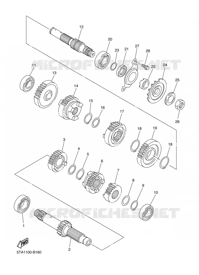 TRANSMISSION Yamaha MOTO 450 2004 YZF  YZ450F