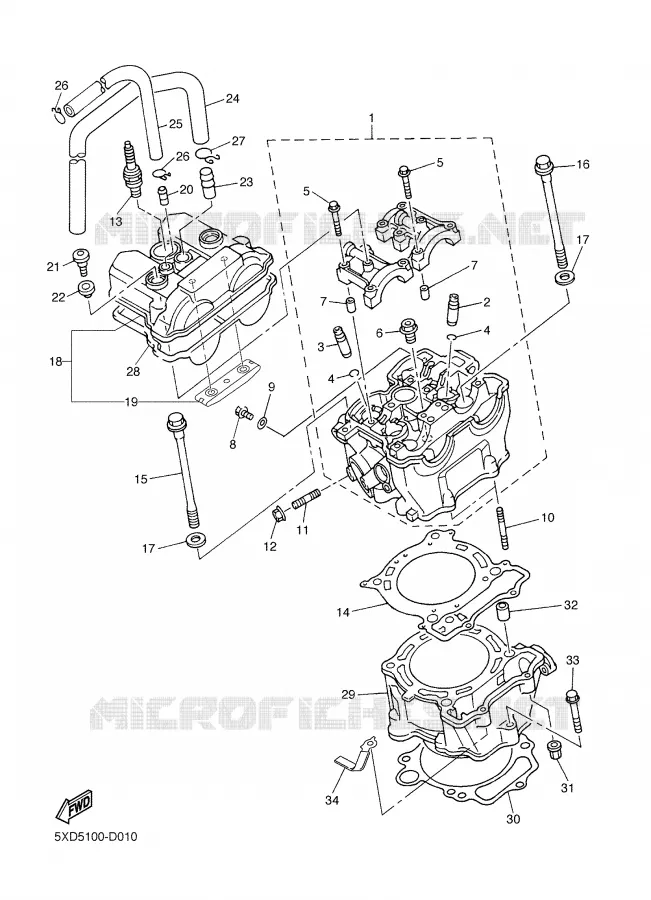 CYLINDER Yamaha MOTO 450 2005 YZF  YZ450F