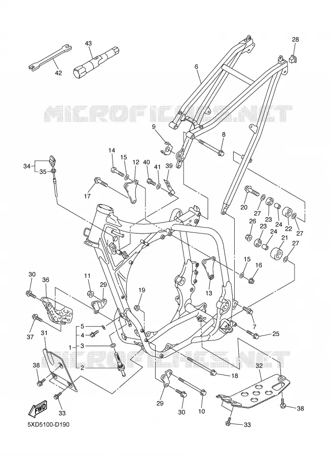 FRAME Yamaha MOTO 450 2005 YZF  YZ450F