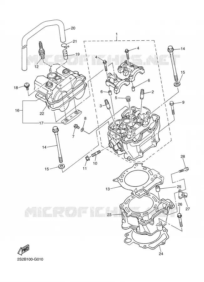 CYLINDER Yamaha MOTO 450 2008 YZF  YZ450F