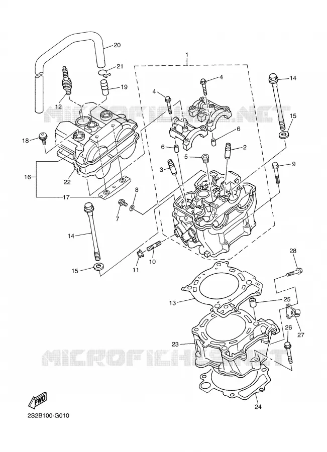 CYLINDER Yamaha MOTO 450 2008 YZF  YZ450F