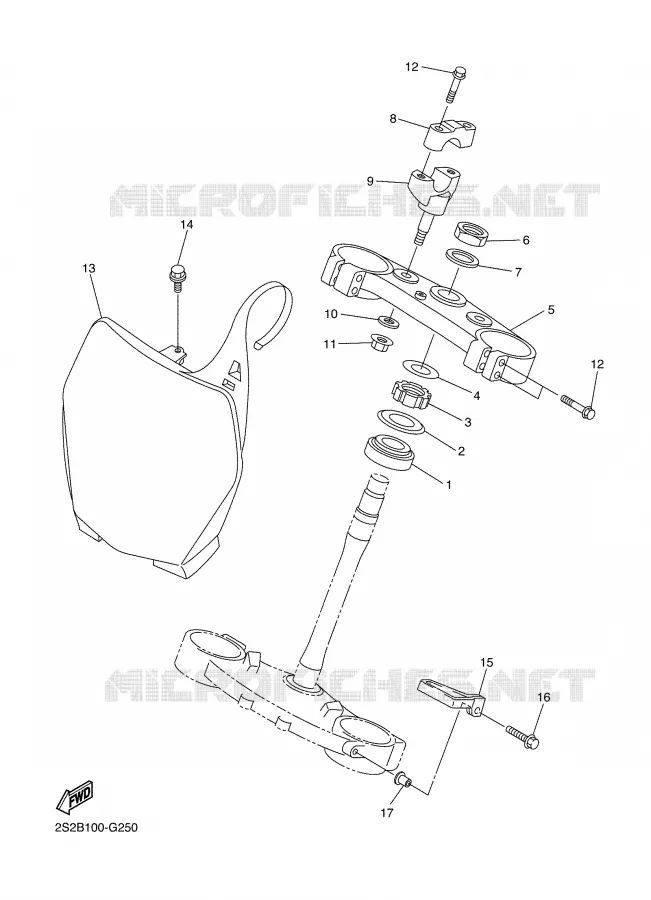 STEERING Yamaha MOTO 450 2008 YZF  YZ450F