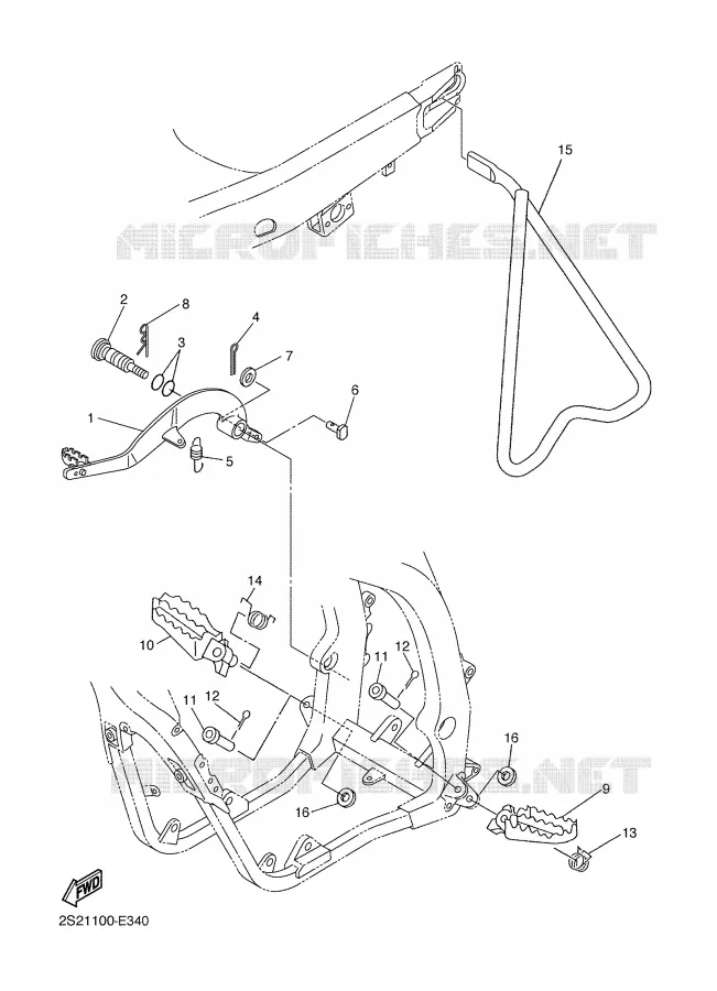 STAND / FOOTREST Yamaha MOTO 450 2008 YZF  YZ450F