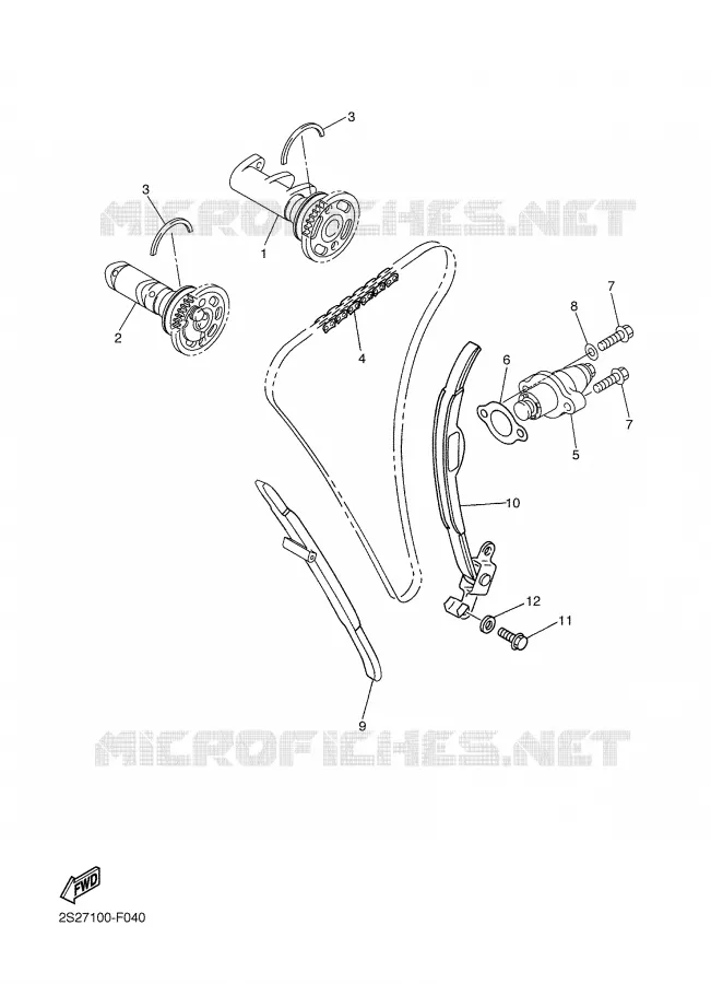 CAMSHAFT / TIMING CHAIN Yamaha MOTO 450 2009 YZF  YZ450F