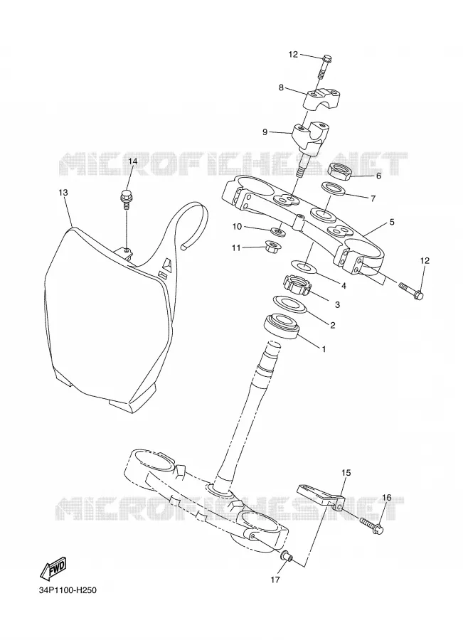 STEERING Yamaha MOTO 450 2009 YZF  YZ450F