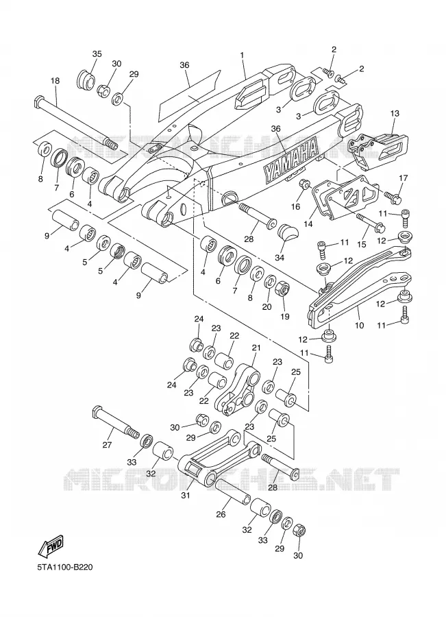 SWINGARM Yamaha MOTO 450 2003 YZF  YZ450FR