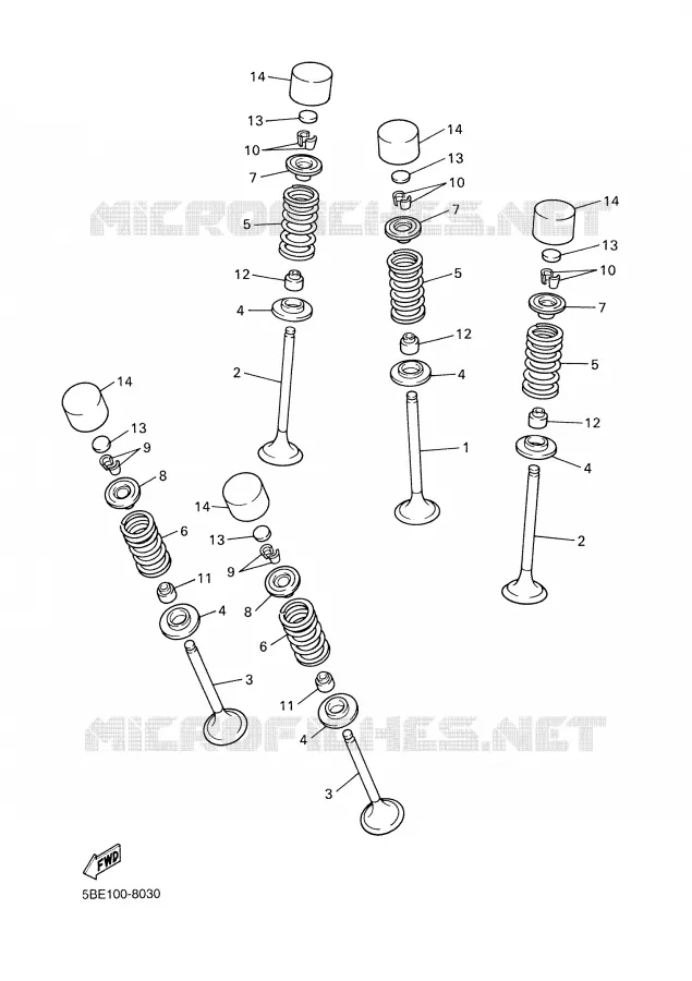 VALVE Yamaha MOTO 450 2004 YZF  YZ450FS