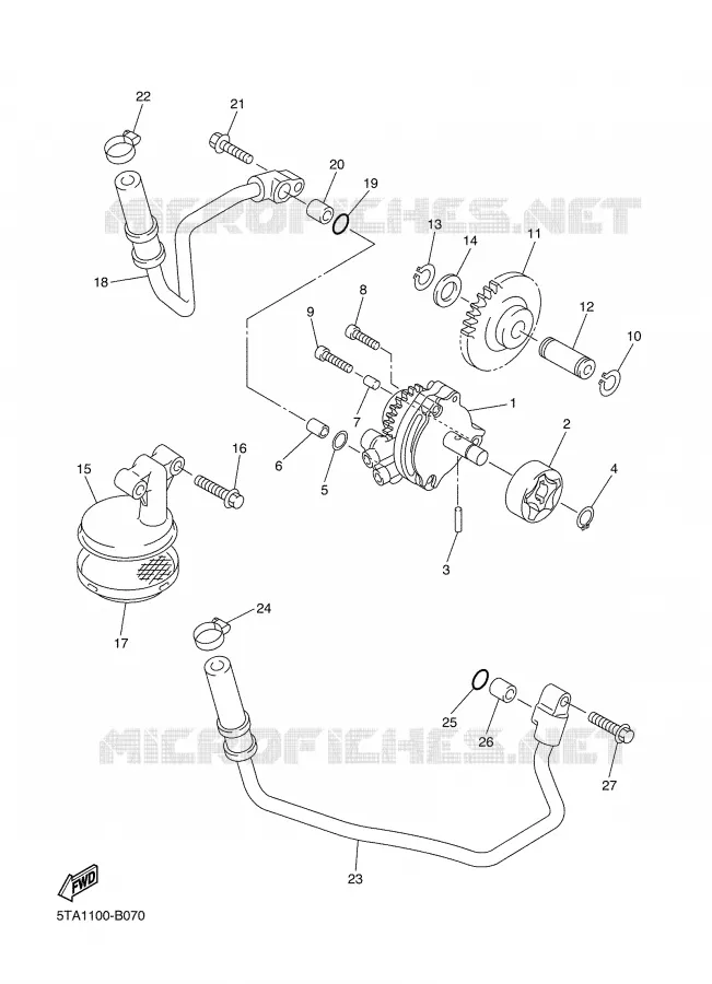 OIL PUMP Yamaha MOTO 450 2004 YZF  YZ450FS