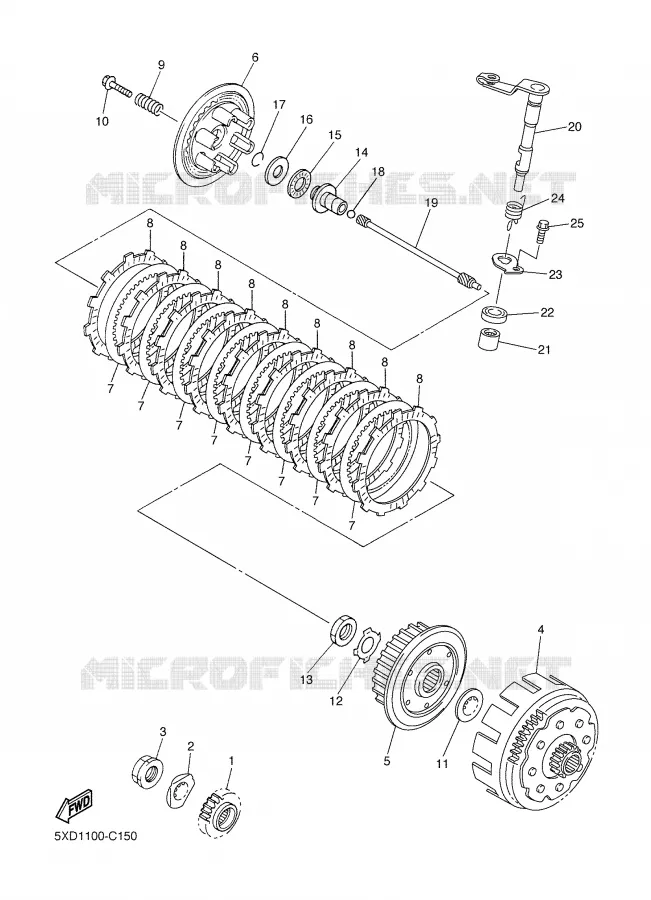 STARTER CLUTCH Yamaha MOTO 450 2004 YZF  YZ450FS