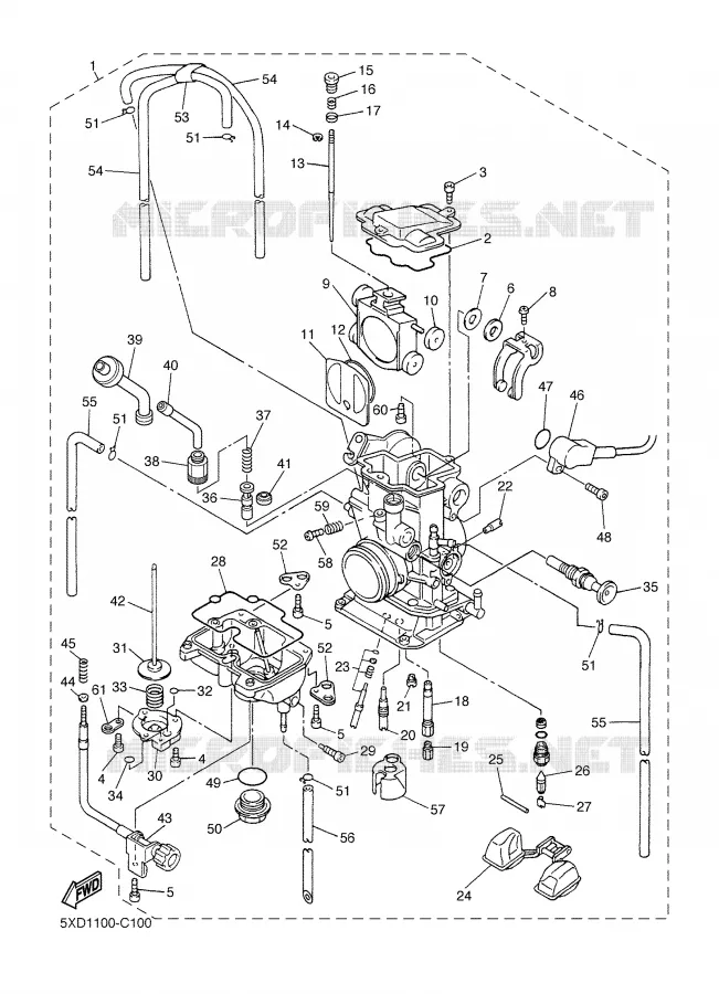 CARBURETOR Yamaha MOTO 450 2004 YZF  YZ450FS