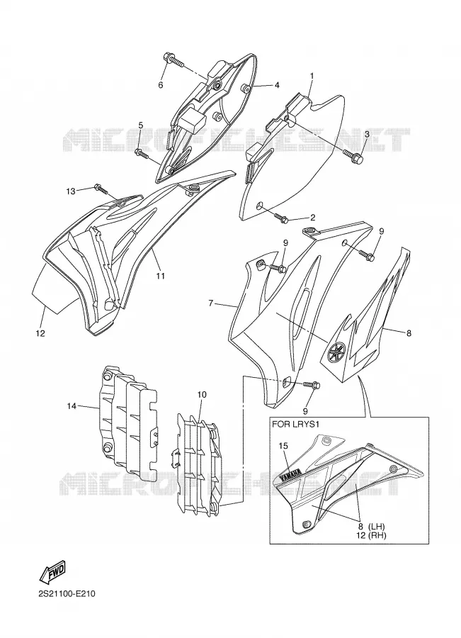 SIDE COVER Yamaha MOTO 450 2006 YZF  YZ450FV