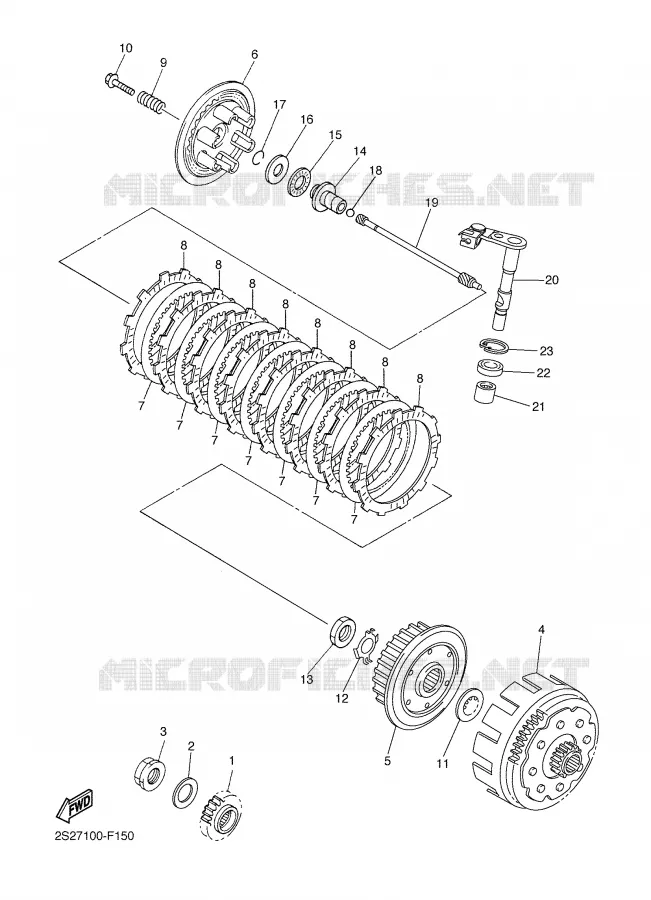 STARTER CLUTCH Yamaha MOTO 450 2008 YZF  YZ450FX