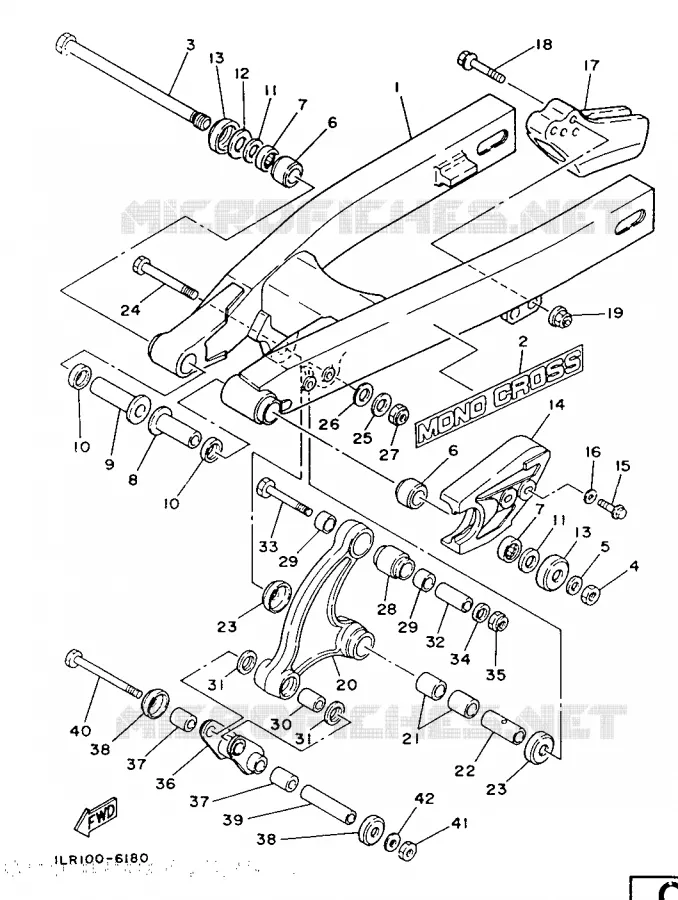 SWINGARM Yamaha MOTO 80 1986 YZ  YZ80