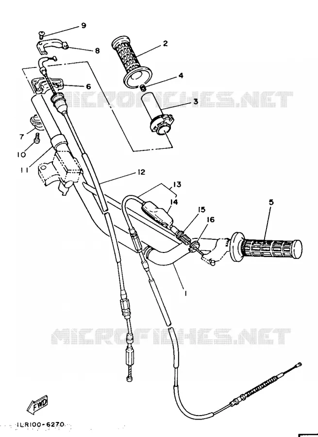 HANDLEBAR & CABLES Yamaha MOTO 80 1986 YZ  YZ80