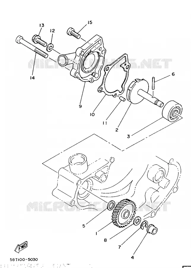 WATERPUMP Yamaha MOTO 80 1986 YZ  YZ80