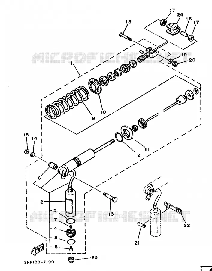 REAR SHOCK ABSORBER Yamaha MOTO 80 1987 YZ  YZ80