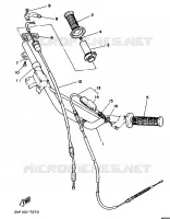HANDLEBAR & CABLES for Yamaha YZ 1988