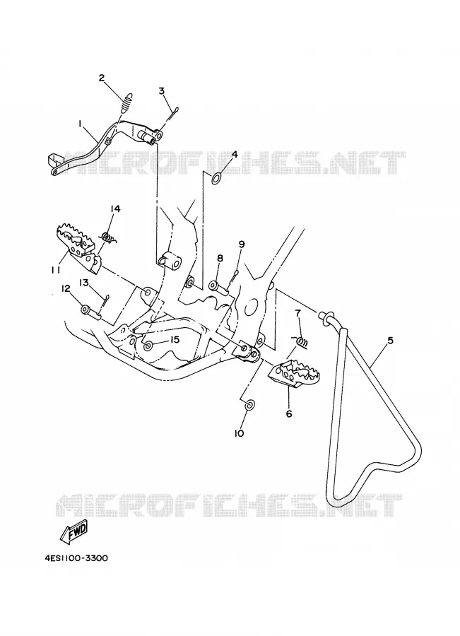 STAND / FOOTREST Yamaha MOTO 80 2000 YZ  YZ80