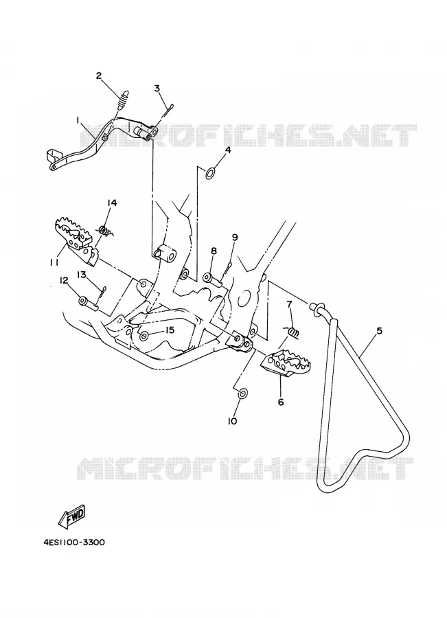 STAND / FOOTREST Yamaha MOTO 80 2001 YZ  YZ80