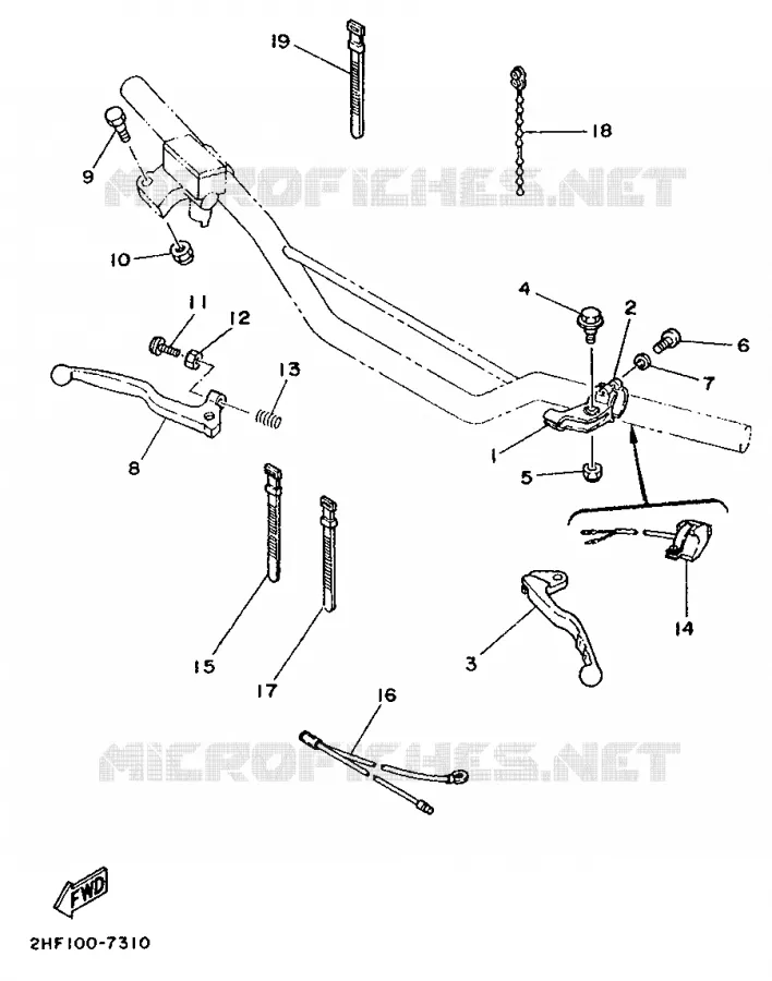 SWITCH / LEVER Yamaha MOTO 80 1991 YZ  YZ80B