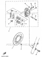 FRONT BRAKE CALIPER for Yamaha YZ 1992