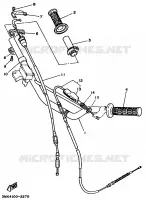 HANDLEBAR & CABLES for Yamaha YZ 1992