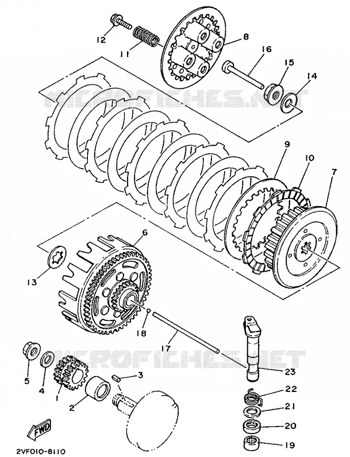 STARTER CLUTCH Yamaha MOTO 80 1992 YZ  YZ80D