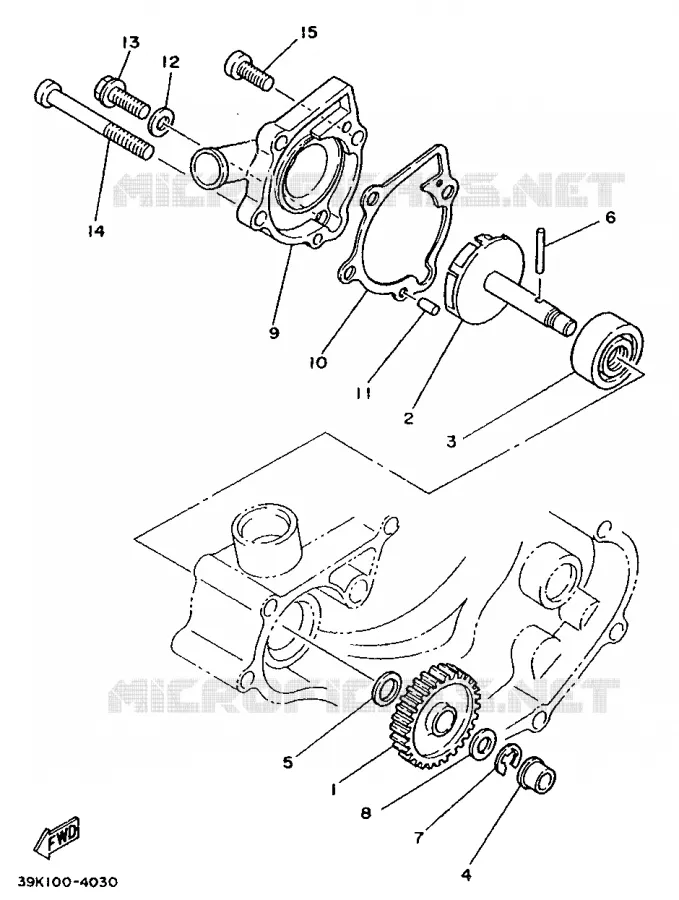 WATERPUMP Yamaha MOTO 80 1992 YZ  YZ80D