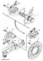 REAR BRAKE CALIPER for Yamaha YZ BIG WHEELS 1998