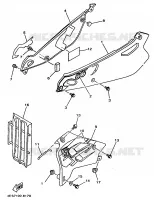 SIDE COVER for Yamaha YZ BIG WHEELS 1998