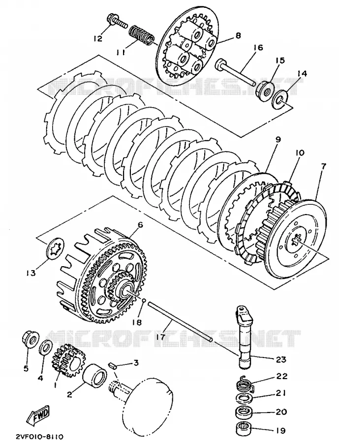 STARTER CLUTCH Yamaha MOTO 80 1989 YZ  YZ80W