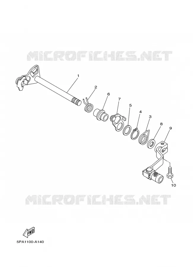 GEAR SHIFT SHAFT / LEVER Yamaha MOTO 85 2002 YZ  YZ85