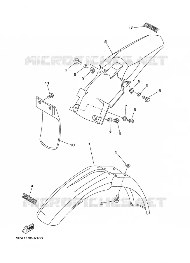 FENDER Yamaha MOTO 85 2002 YZ  YZ85