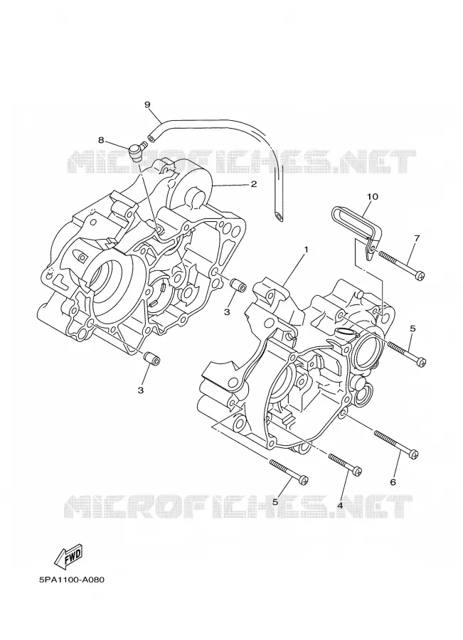 CRANKCASE Yamaha MOTO 85 2002 YZ  YZ85